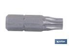 PUNTA PARA ATORNILLADOR | FABRICADA EN ACERO INVIOLABLE | MODELO 1/4" TORX | LONGITUD 25 MM