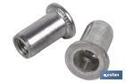 Aluminium wide head rivet nuts "AL Mg 3,5" - Cofan