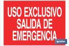 Uso Exclusivo Salida de Emergencia - Cofan