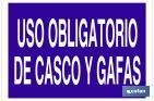 USO OBLIGATORIO DE CASCO Y GAFAS