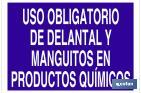 Uso obligatorio de delantal y manguitos en productos químicos - Cofan