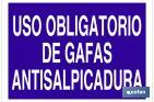 USO OBLIGATORIO DE GAFAS ANTISALPICADURA