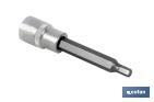 1/2" screwdriver bit socket | High-quality chrome-vanadium steel | With long Allen tip of H10 - Cofan