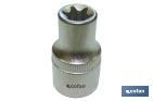 1/4" Female torx socket | Chrome-vanadium steel | Size: E-11 - Cofan