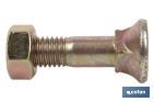 TORNILLO DE ARADO DIN 608 | CUELLO CUADRADO | TUERCA HEXAGONAL DIN 934 INCLUIDA | CLASE 8.8 | DISPONIBLE EN DIFERENTES MEDIDAS
