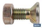 TORNILLO DE ARADO DIN 604 | CUELLO CUADRADO | TUERCA HEXAGONAL DIN 934 INCLUIDA | CLASE 8.8 | DISPONIBLE EN DIFERENTES MEDIDAS