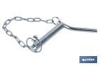 BENT HANDLE HITCH PIN WITH CHAIN | FASTENER FOR AGRICULTURAL MACHINERY