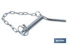 Bent handle hitch pin with chain | Fastener for agricultural machinery - Cofan