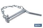 Bent handle hitch pin with chain | Fastener for agricultural machinery - Cofan