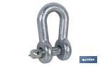 Shackle with clevis pin and split pin suitable for fastening implements and agricultural machinery - Cofan