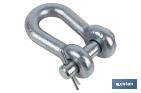 Shackle with clevis pin and split pin suitable for fastening implements and agricultural machinery - Cofan