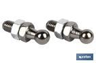 2PCS. 8MM THREADED BALL STUDS GAS SPRING END FITTINGS