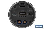 Arrancador portátil de baterías 600 A | Con linterna LED y power bank USB | 330 lúmenes | Adecuado para coches de gasolina hasta 5000 cc y diésel hasta 3000 cc - Cofan