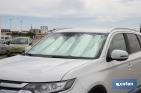 Parasol delantero con efecto láser | Con 2 ventosas | Protege tu vehículo de los rayos UV - Cofan