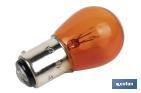 Lámpara de 2 polos descentrada 12 V | Casquillo de tipo BAZ15 | Bombilla P21/5W en color ámbar o naranja - Cofan