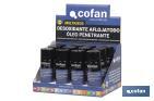 Penetrating oil display stand | Multipurpose lubricant | High water-repellent power | Eliminates residual elements - Cofan