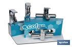 Kit de Grifería con Expositor para Grifos de Baño Modelo Ross | Ideal para exponer grifos | Capacidad de 5 unidades - Cofan