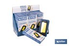 Expositor de lámparas de inspección COB LED recargables con panel solar | Incluye 12 unidades - Cofan