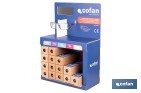 Expositor de gafas de seguridad | 20 gafas graduadas con diferentes dioptrías | Incluye 5 modelos | Medidas: 15 x 33 x 47 cm - Cofan