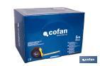 Expositor para flexómetros con protección de goma de Cofan | Incluyen los flexómetros | Varias medidas y capacidades - Cofan