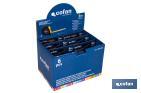 Expositor para flexómetros con protección de goma de Cofan | Incluyen los flexómetros | Varias medidas y capacidades - Cofan