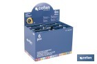 Expositores de flexómetros con bloqueo de hoja Cofan | Flexómetros incluidos | Disponible en diferentes medidas y capacidades - Cofan