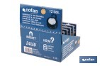 Display stand with 12 units of 24 LED round lamps - Cofan
