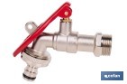Grifo con maneta y toma para candado adecuado para manguera | Disponible en diferentes medidas - Cofan