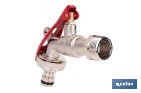 Grifo con maneta y toma para candado adecuado para manguera | Disponible en diferentes medidas - Cofan