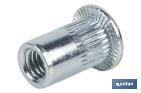 Tuercas Remachables Acero Cabeza Ancha Ranurada - Cofan