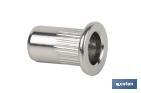 Tuercas remachables ranuradas de cabeza ancha A-2 | Amplia variedad de métricas - Cofan
