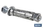 ANCLAJE DE ZAMAK HPM CON TORNILLO DE ACERO EN CALIDAD 8,8  | MEDIDAS DESDE Ø 6 HASTA 12 MM | LONGITUD DESDE 50 HASTA 100 MM