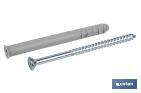 Hammer fixings with Pozidriv screw and plug | Available in various sizes - Cofan