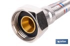 Conexión flexible con rosca macho-hembra | Conexión M1/2" x H1/2" DN13 G1/2" |  Manguera flexible de acero inoxidable | Disponible en diferentes longitudes - Cofan