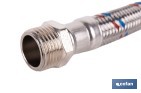 Conexión flexible con rosca macho-hembra | Conexión M1/2" x H1/2" DN13 G1/2" |  Manguera flexible de acero inoxidable | Disponible en diferentes longitudes - Cofan