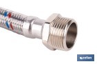 Conexión flexible con rosca macho-hembra | Conexión M1/2" x H1/2" DN13 G1/2" |  Manguera flexible de acero inoxidable | Disponible en diferentes longitudes - Cofan