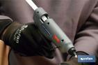 Pistola de cola termofusible Ø 12mm | Pistola de silicona caliente | Sistema de temperatura constante a 165 °C - Cofan