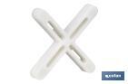 Highly resistant cross-shaped tile spacers for tiling projects | Available in different sizes and packaging - Cofan