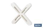 Highly resistant cross-shaped tile spacers for tiling projects | Available in different sizes and packaging - Cofan