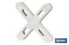 Highly resistant cross-shaped tile spacers for tiling projects | Available in different sizes and packaging - Cofan