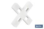 Highly resistant cross-shaped tile spacers for tiling projects | Available in different sizes and packaging - Cofan