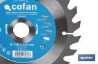 Circular saw blade | Suitable for cutting wood | Available in different teeth | Available in wide range of sizes - Cofan