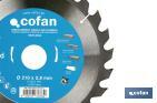 Circular saw blade | Suitable for cutting wood | Available in different teeth | Available in wide range of sizes - Cofan