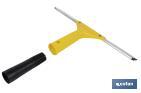 Limpiacristales de Metal con Adaptador de 20 cm de Ancho | Compatible con Palos para hacer la labor más cómoda - Cofan