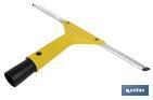 Limpiacristales de Metal con Adaptador de 20 cm de Ancho | Compatible con Palos para hacer la labor más cómoda - Cofan