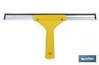 Limpiacristales de Metal con Adaptador de 20 cm de Ancho | Compatible con Palos para hacer la labor más cómoda - Cofan