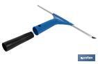 Limpiacristales de Metal con Adaptador de 20 cm de Ancho | Compatible con Palos para hacer la labor más cómoda - Cofan