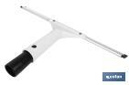 Limpiacristales de Metal con Adaptador de 20 cm de Ancho | Compatible con Palos para hacer la labor más cómoda - Cofan