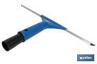 Limpiacristales de Metal con Adaptador de 20 cm de Ancho | Compatible con Palos para hacer la labor más cómoda - Cofan