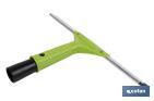 Limpiacristales de Metal con Adaptador de 20 cm de Ancho | Compatible con Palos para hacer la labor más cómoda - Cofan